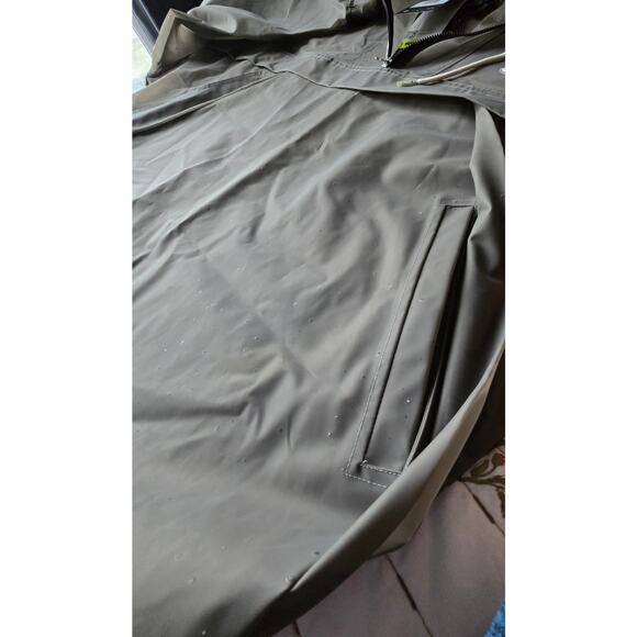 Nike Women's Translucent Hooded Speckled Gray Oversized Pullover Rain Coat SizeL - Picture 12 of 12